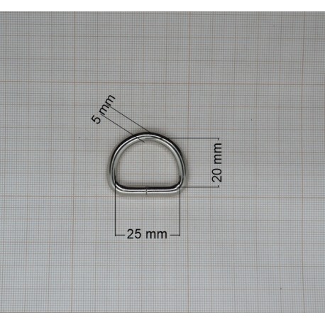 PÓŁKOLE 25 MM NIKIEL