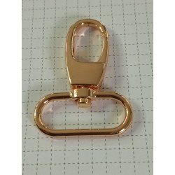Karabińczyk 30 mm różowe złoto