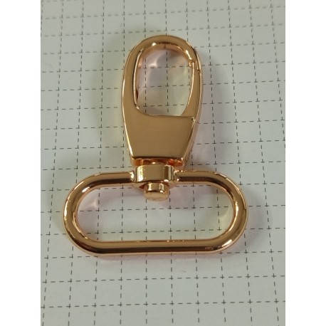 Karabińczyk 30 mm różowe złoto